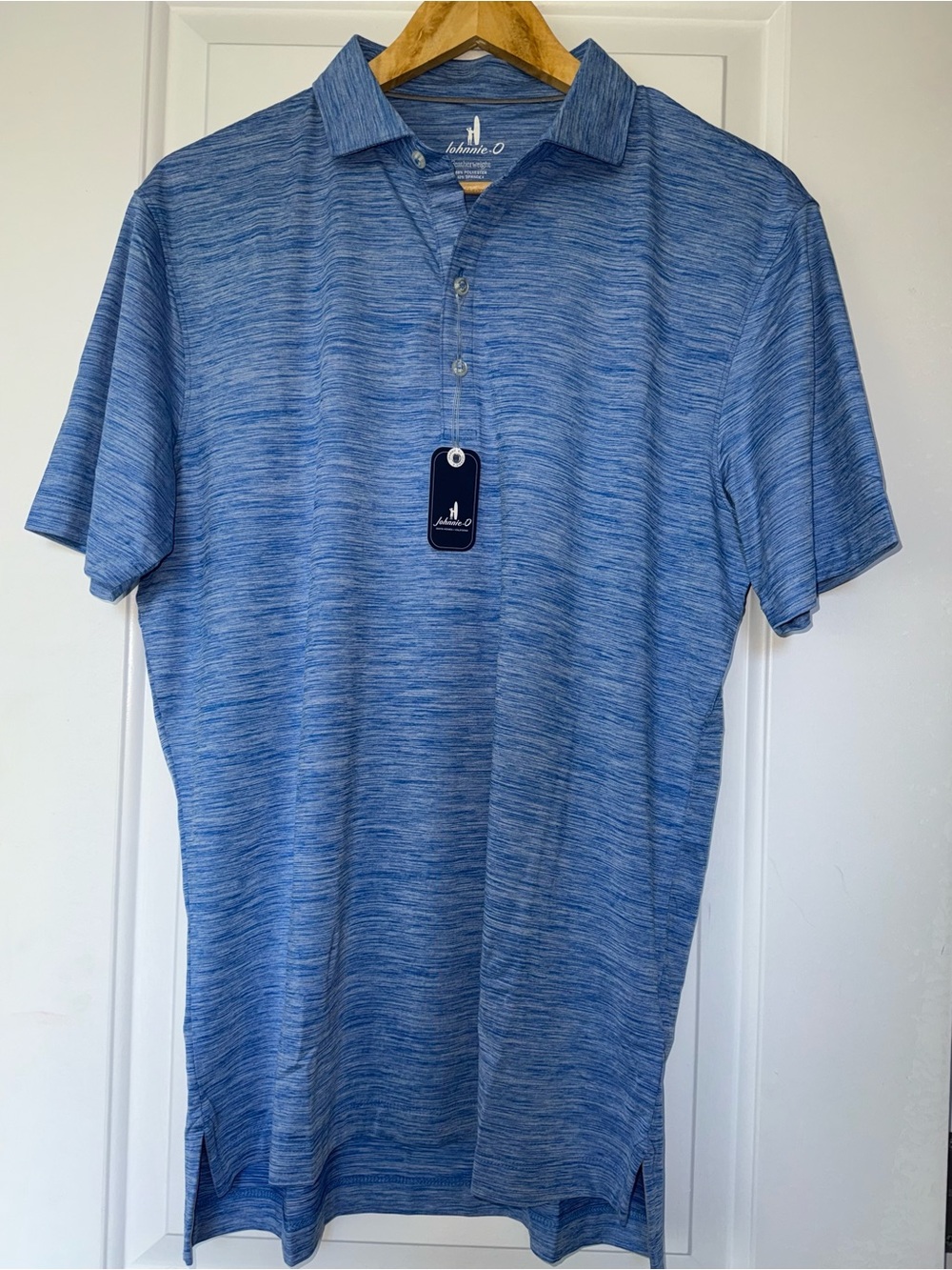 johnnie-O Huronn Featherweight Performance Polo in "Palisades Blue" - NWT